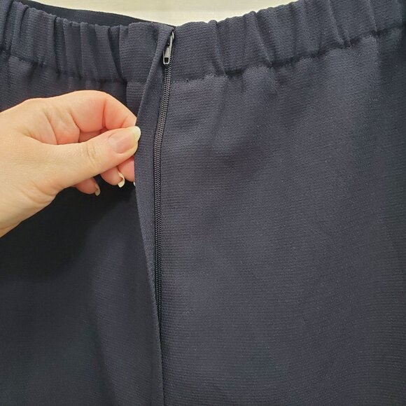 Studio One Woman's Dark Navy Blue Modest Long Career Pencil Skirt Plus Size 14W - Picture 4 of 7